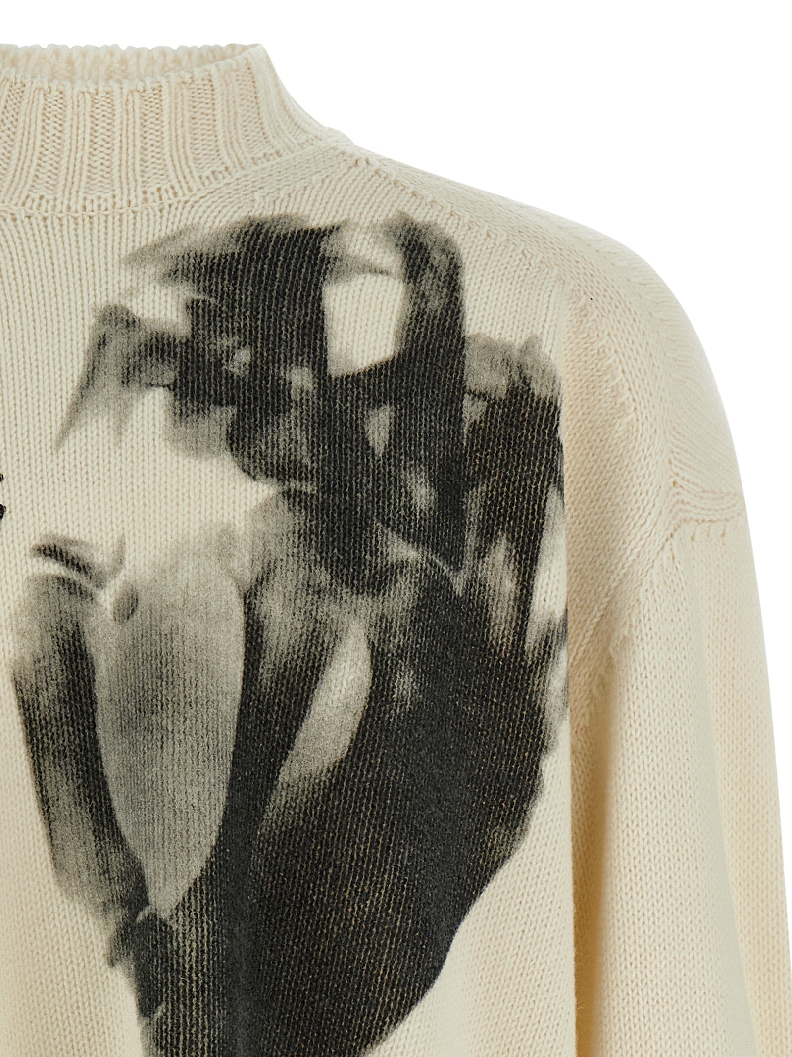 Undercover 70% wool cardigan in white — view 3