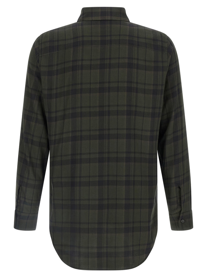 Saint Laurent 100% cotton shirt in green — view 2