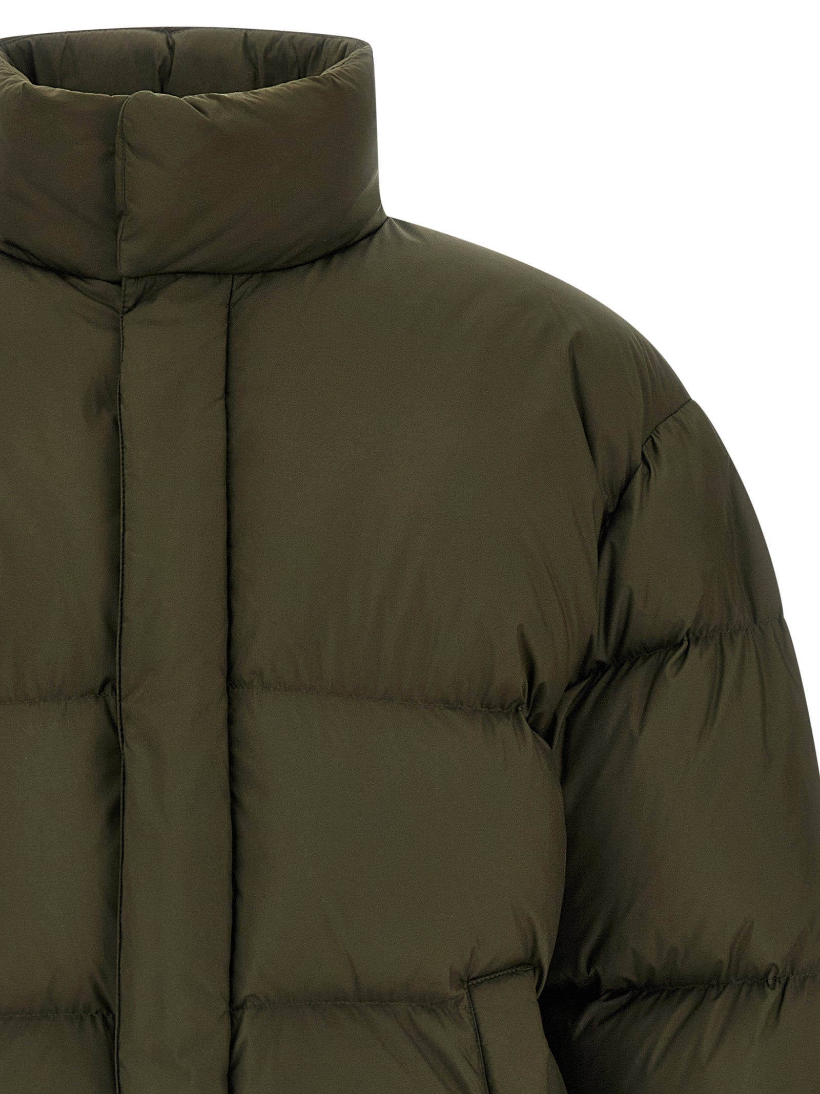Saint Laurent 100% Polyester down jacket in green — view 3