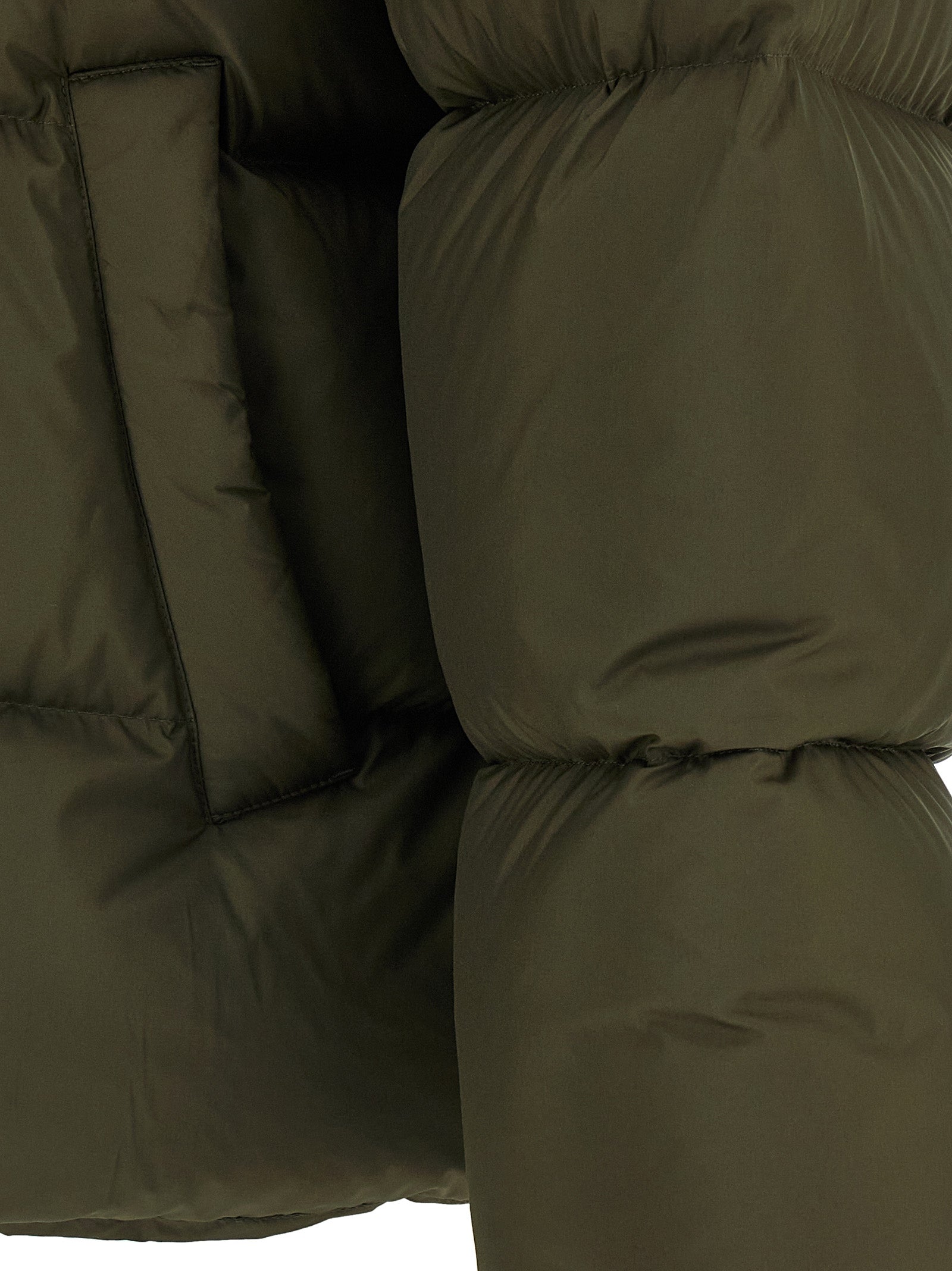 Saint Laurent 100% Polyester down jacket in green — view 4