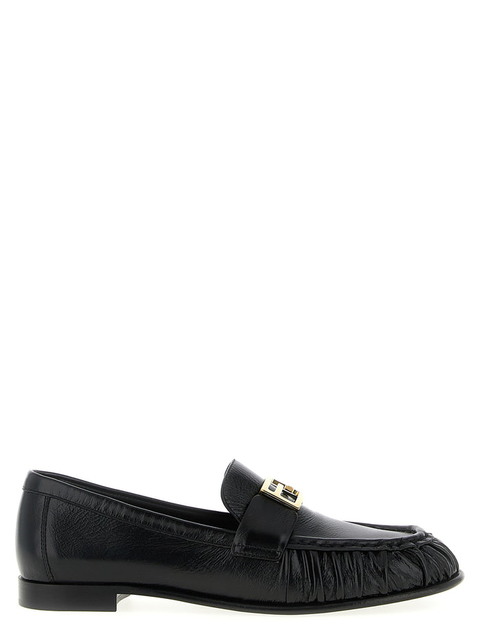 Fendi 100% lamb leather loafer in black