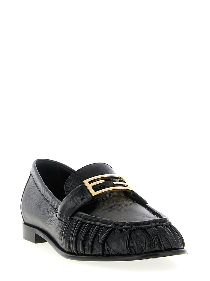 Fendi 100% lamb leather loafer in black — view 2