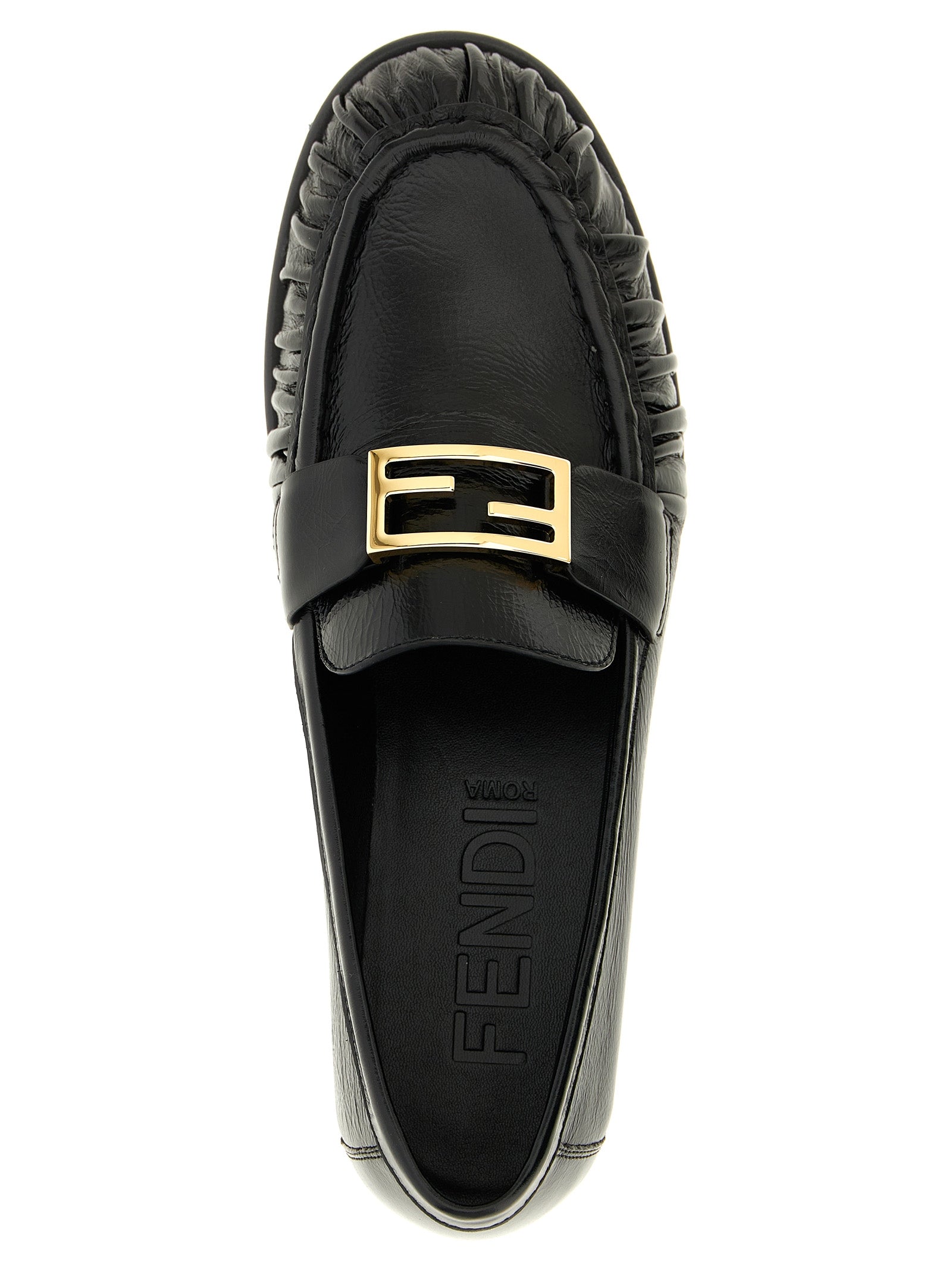 Fendi 100% lamb leather loafer in black — view 4