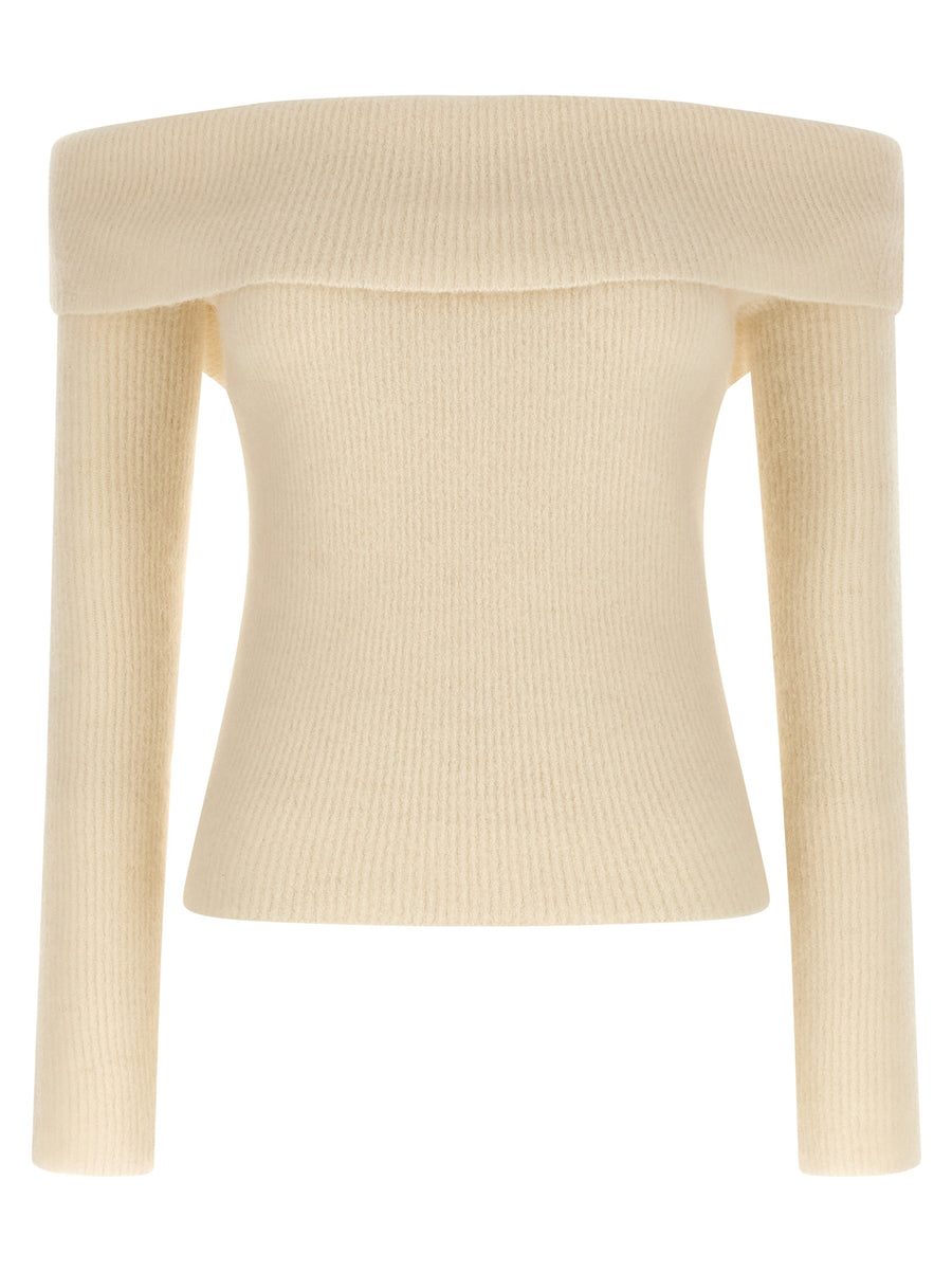 Rick Owens 100% wool sweater in white