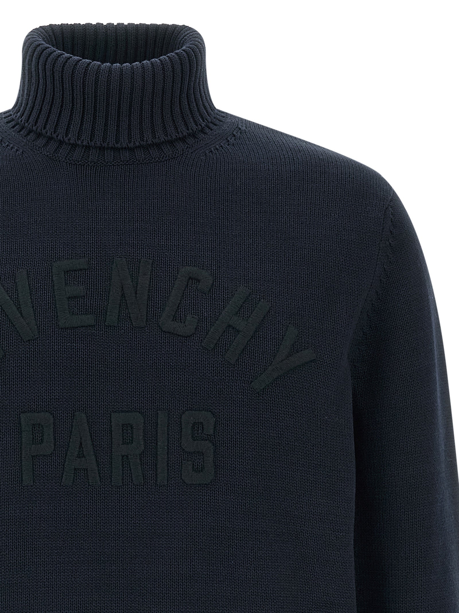 Givenchy 100% cotton sweater in navy — view 3