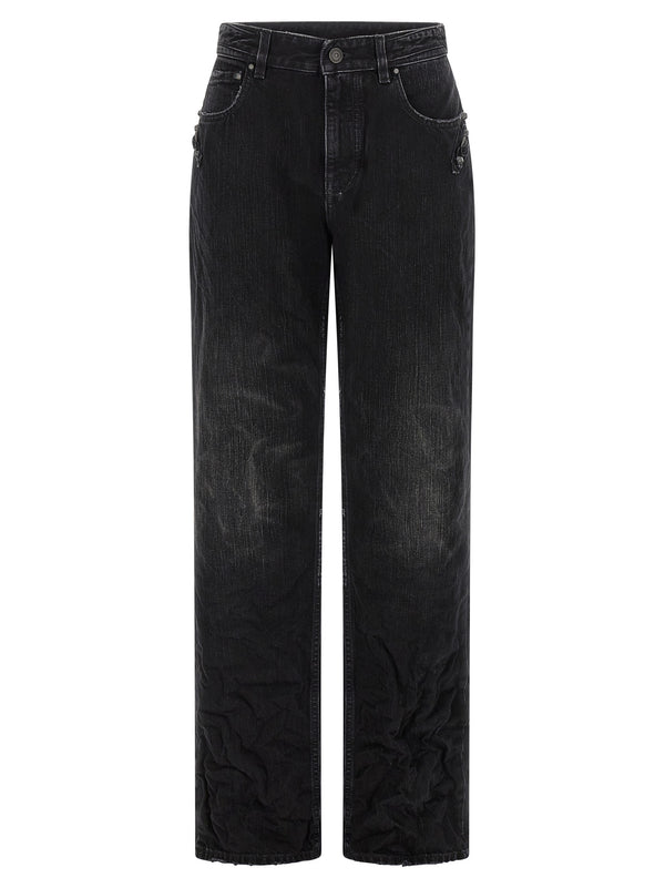 Balenciaga 100% cotton jeans in black