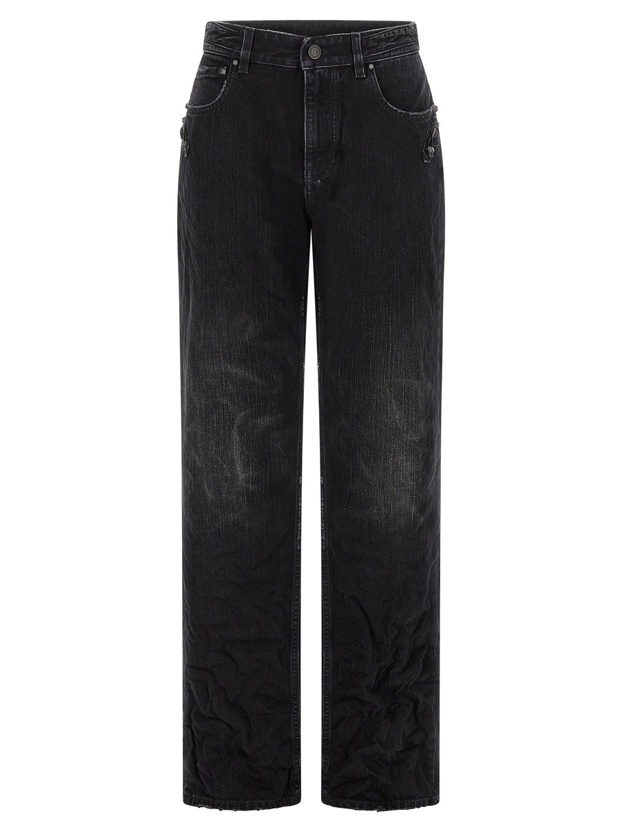 Balenciaga 100% cotton jeans in black