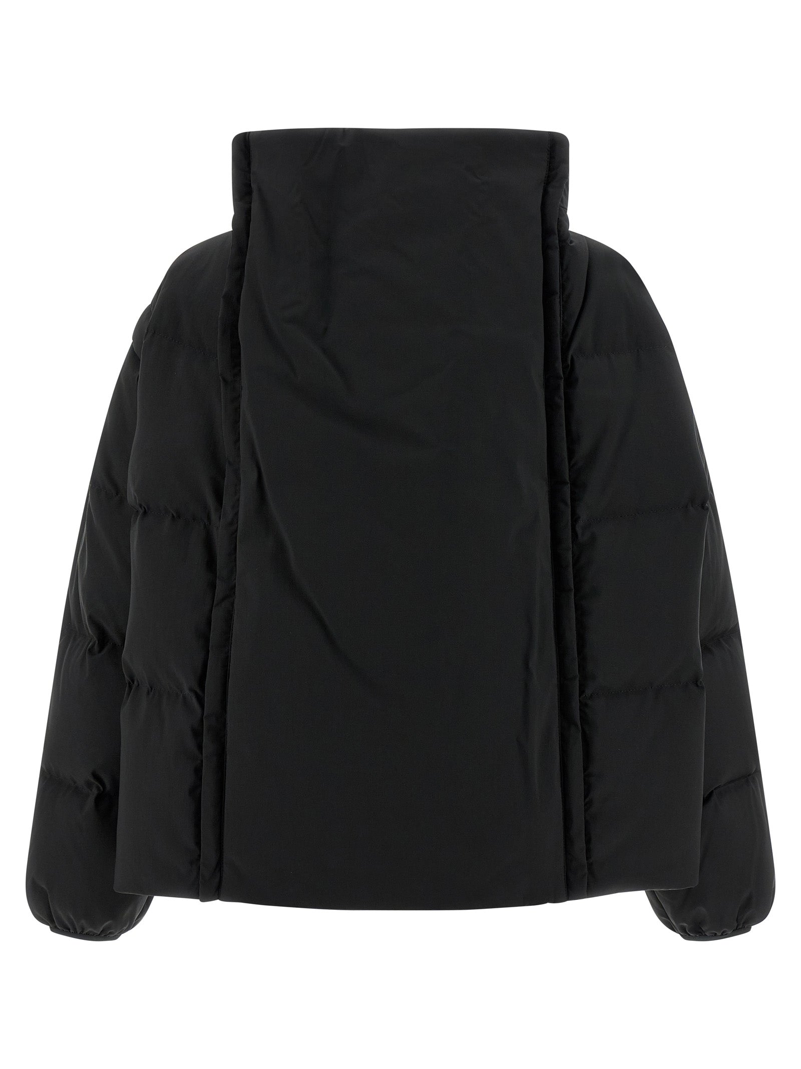 MM6 Maison Margiela 100% polyester down jacket in black — view 3