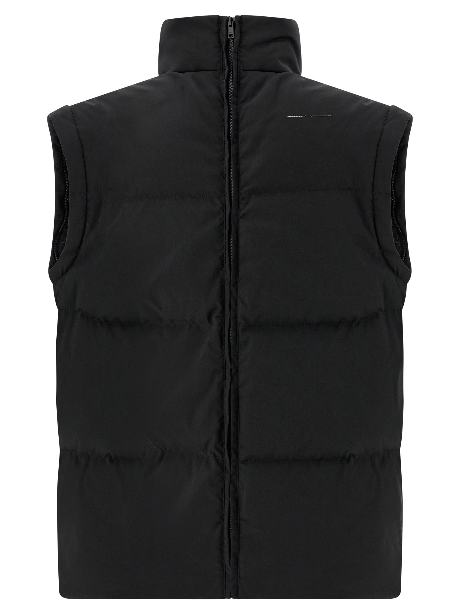 MM6 Maison Margiela 100% polyester down jacket in black — view 4