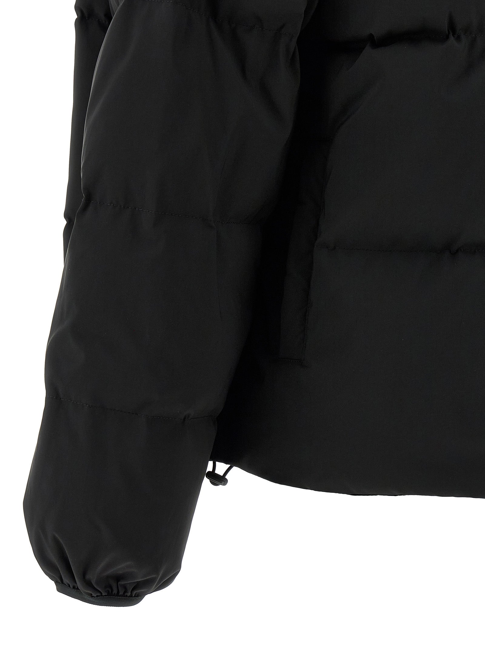 MM6 Maison Margiela 100% polyester down jacket in black — view 6