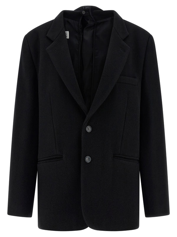 MM6 Maison Margiela 80% virgin wool blazer in black