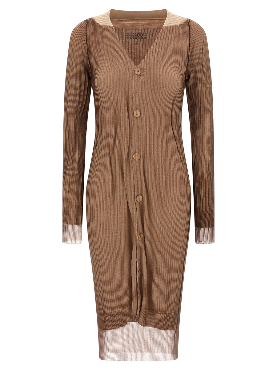 MM6 Maison Margiela 100% Polyamide cardigan in beige