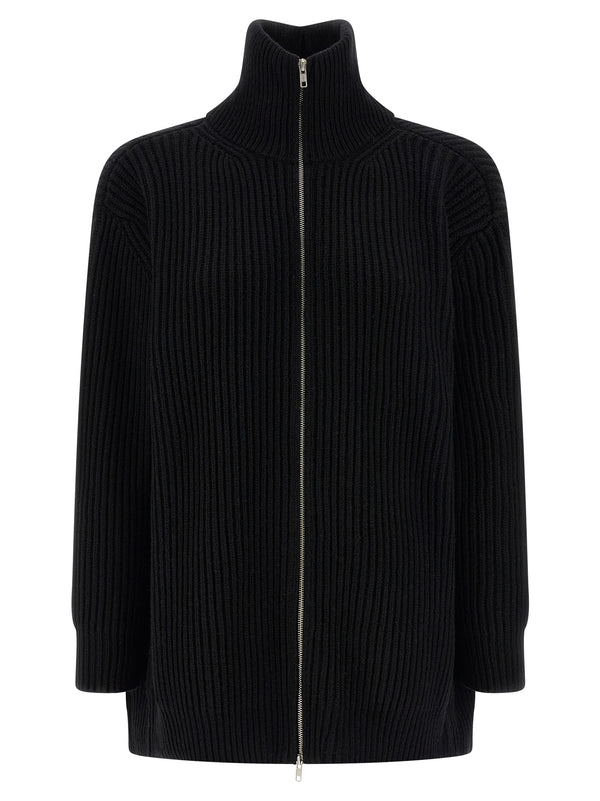 MM6 Maison Margiela 61% Wool cardigan in black