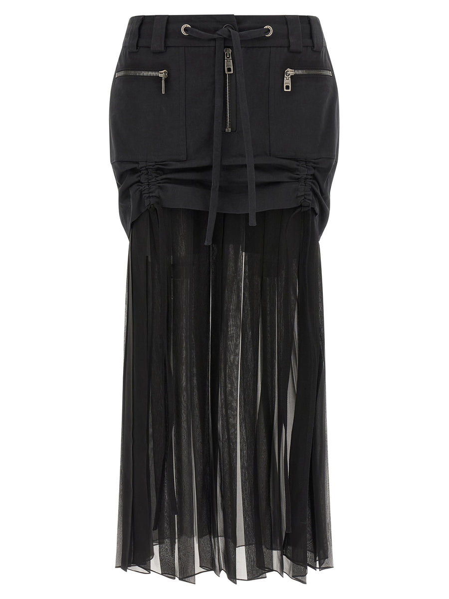 Dolce & Gabbana 70% Silk skirt in black
