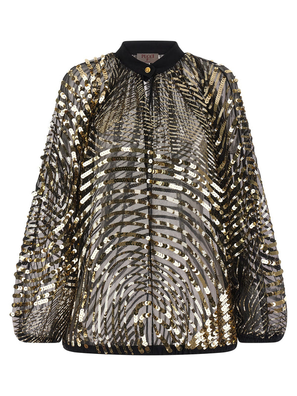 Emilio Pucci 100% Polyamide blouse in black
