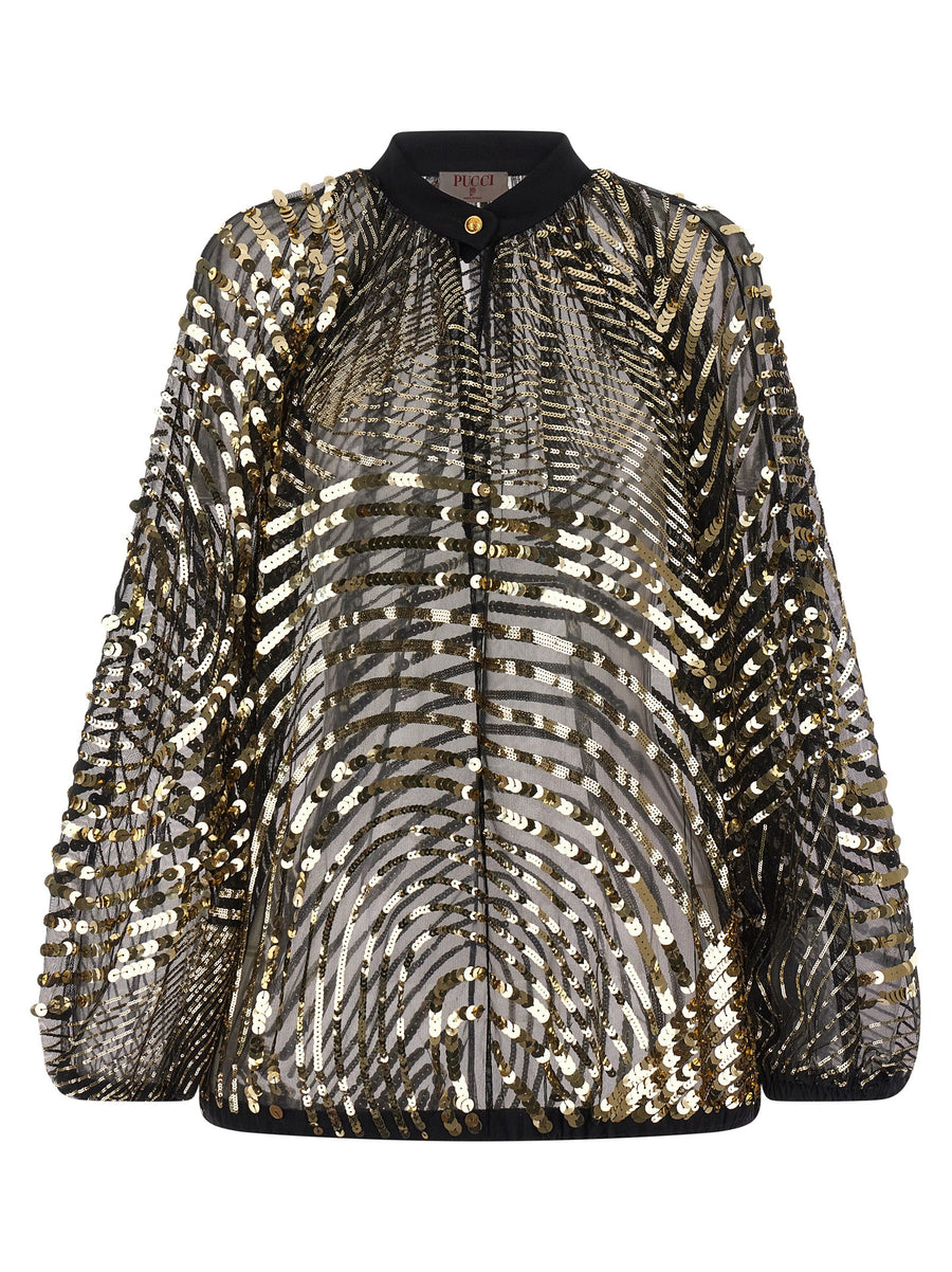 Emilio Pucci 100% Polyamide blouse in black