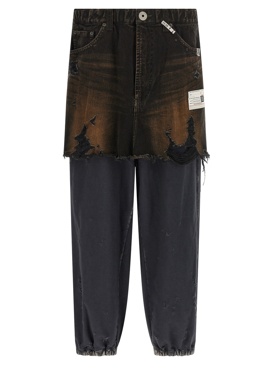 Maison Mihara Yasuhiro 100% Cotton cargo pants in black