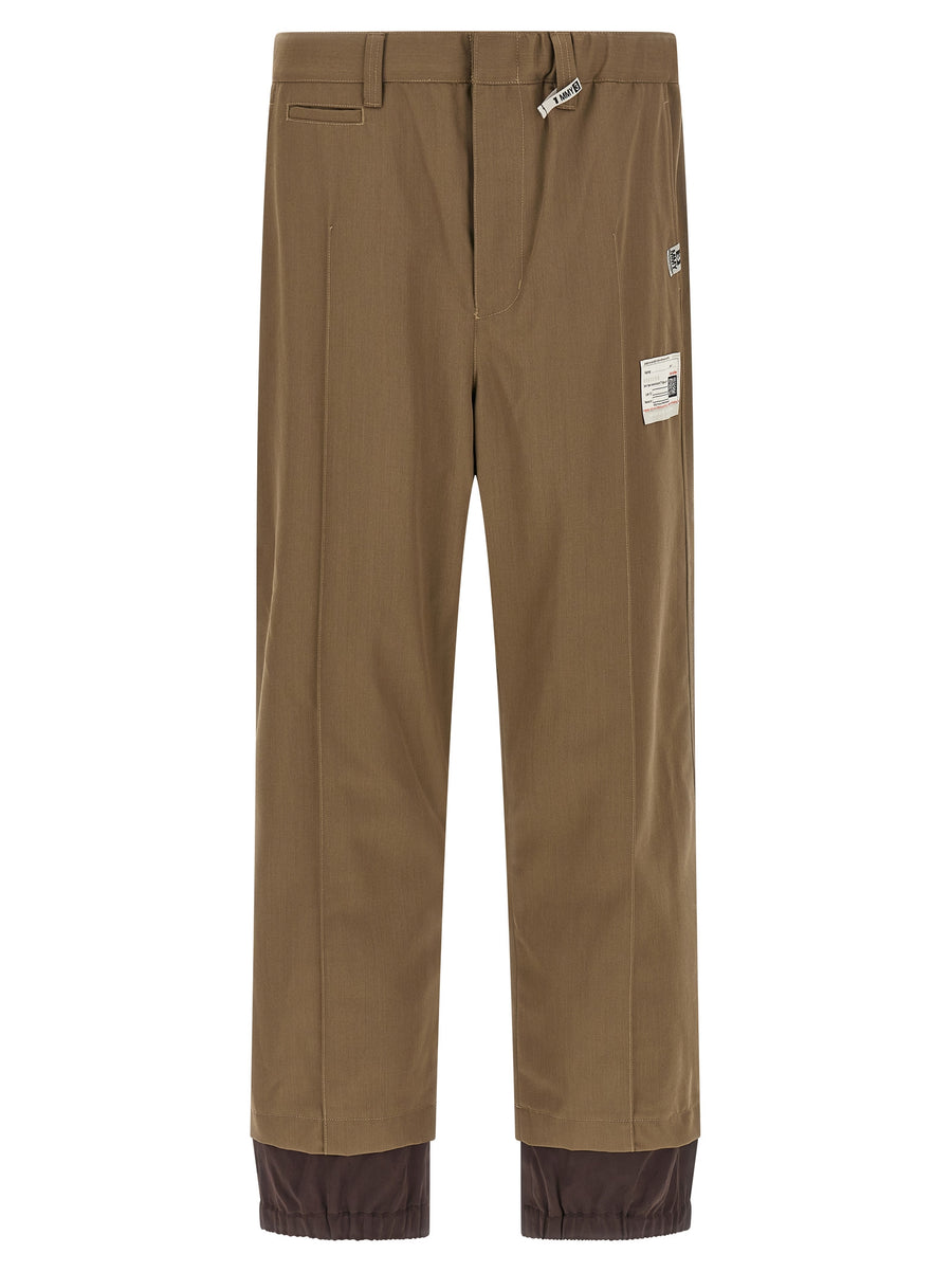 Maison Mihara Yasuhiro 70% polyester trousers in brown