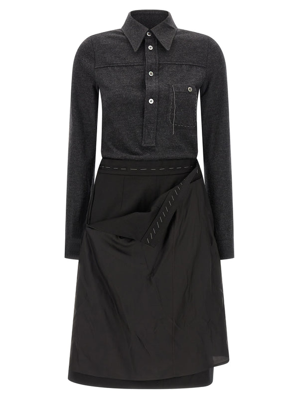 Maison Margiela 100% Virgin Wool (top) dress in gray