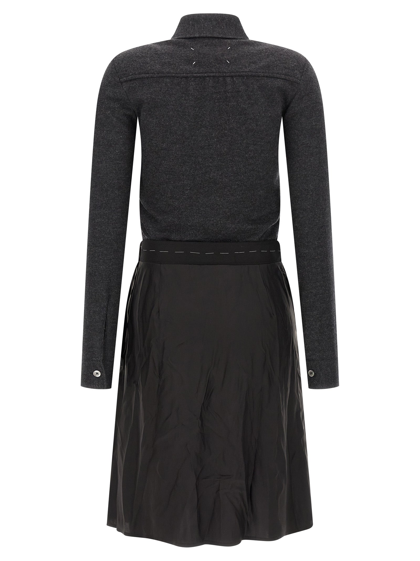 Maison Margiela 100% Virgin Wool (top) dress in gray — view 2