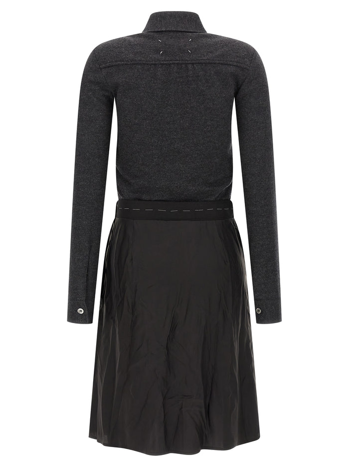 Maison Margiela 100% Virgin Wool (top) dress in gray — view 2