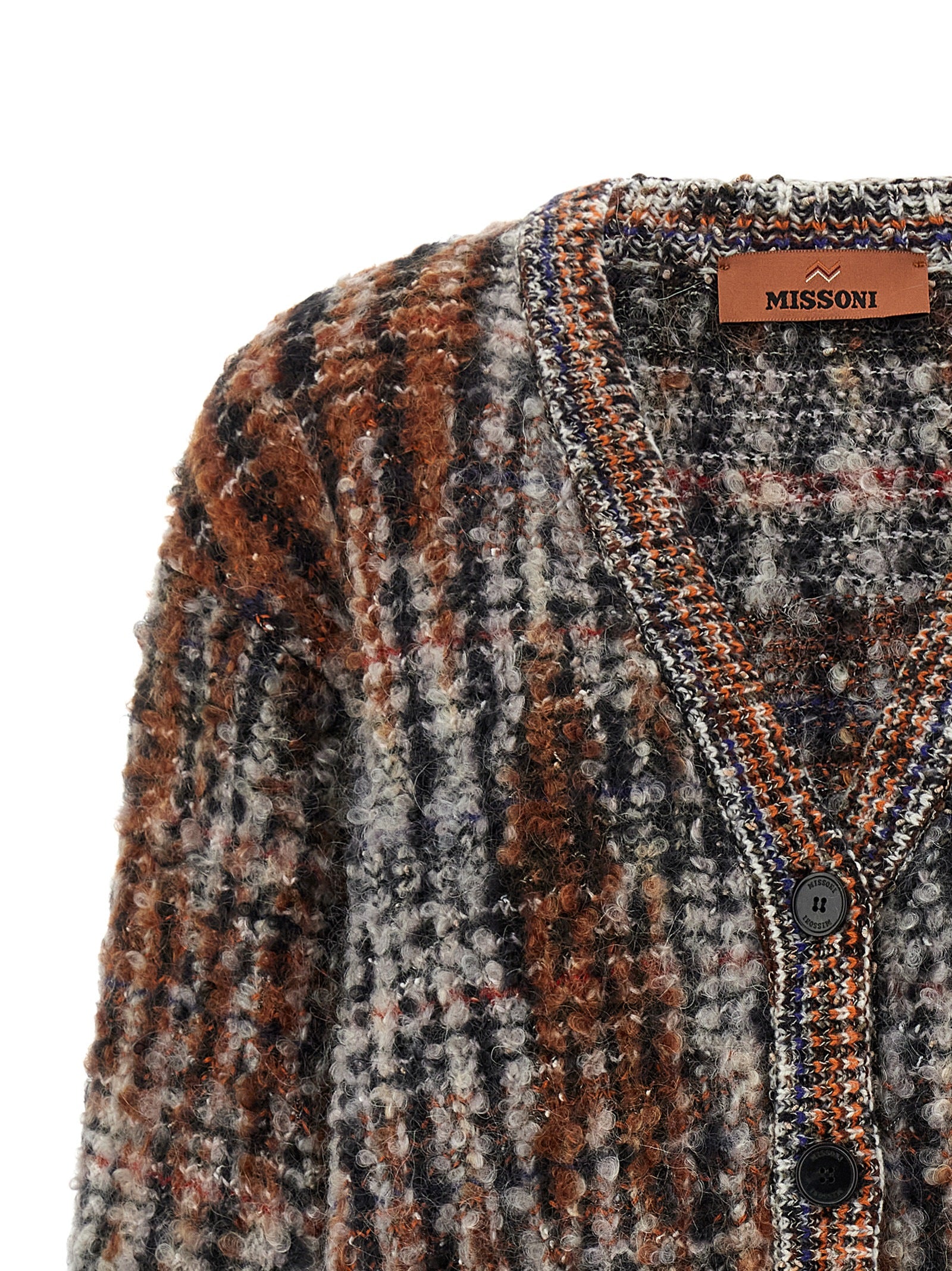 Missoni 40% wool cardigan in multicolor — view 3