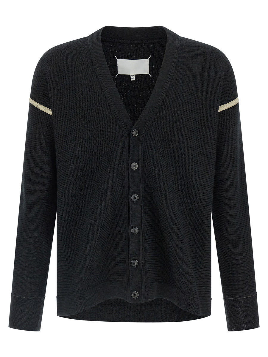Maison Margiela 100% Virgin Wool cardigan in black