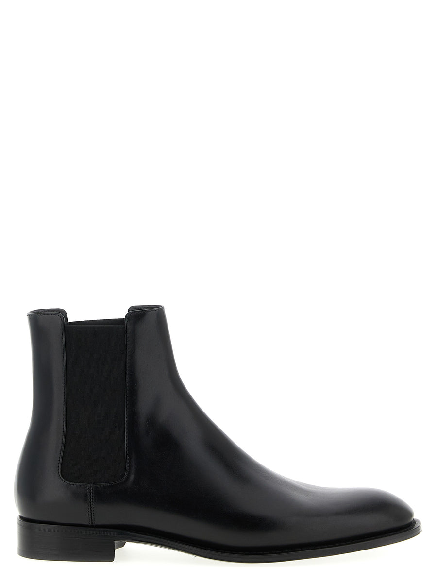 Saint Laurent 100% Calfskin Leather chelsea boot in black
