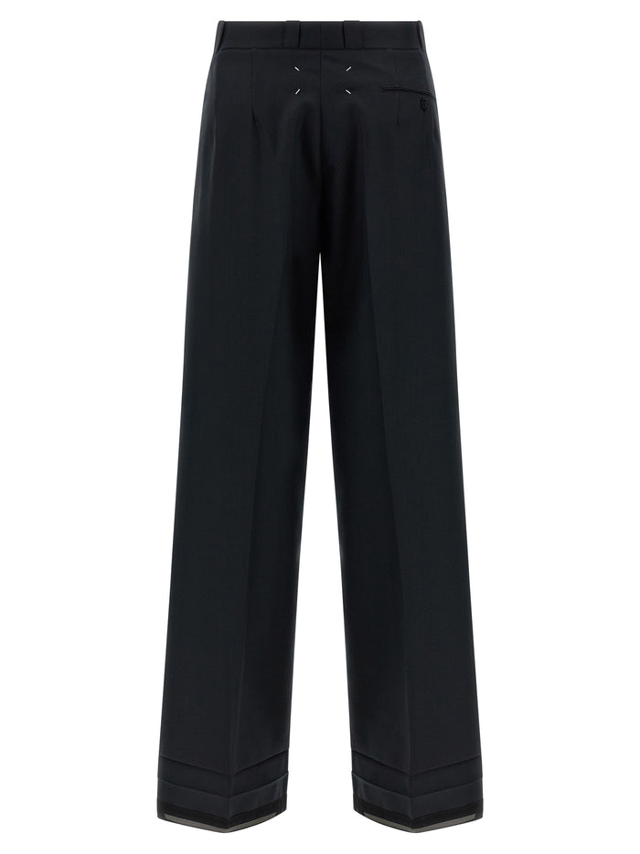 Maison Margiela 50% wool 50% polyester trousers in black — view 2