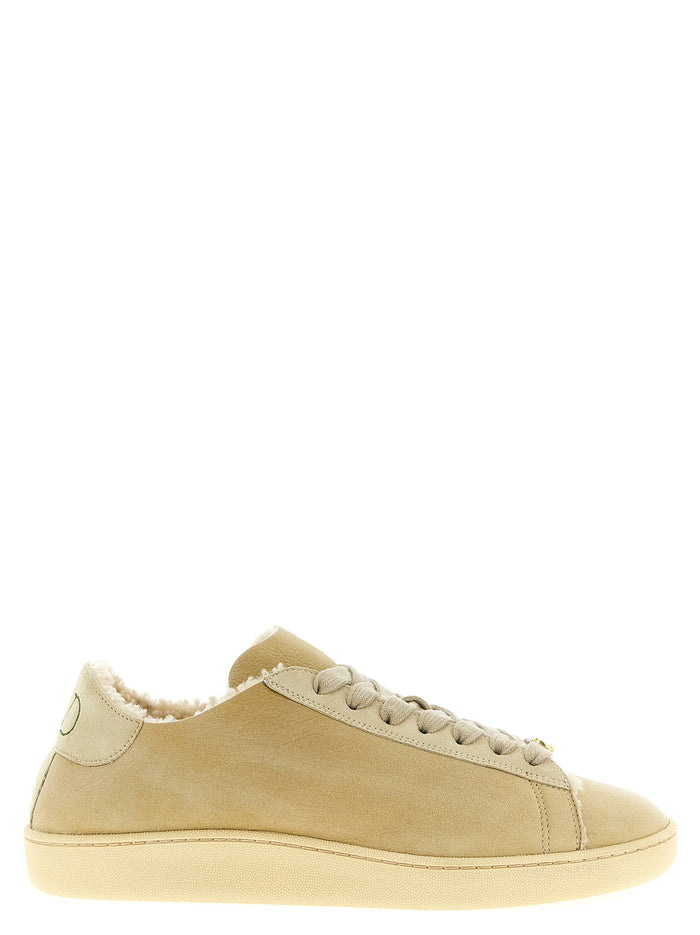 Valentino Garavani 100% goat leather sneaker in beige