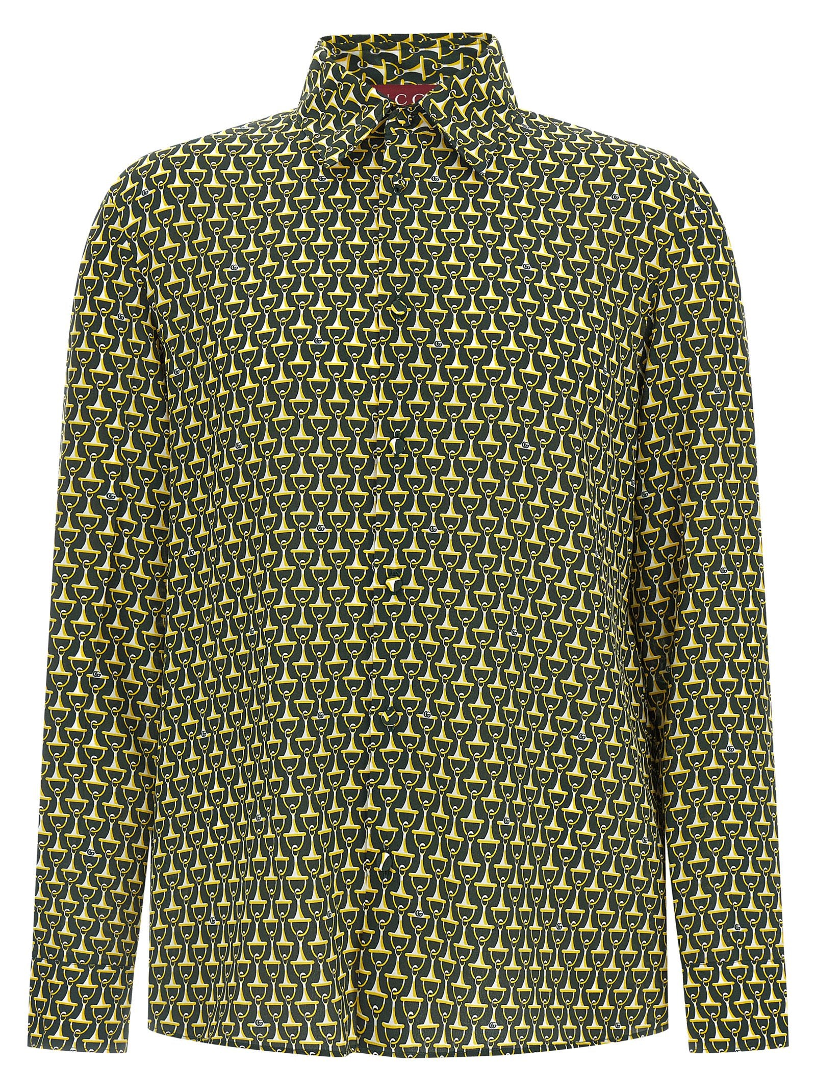 Gucci 100% silk shirt in green