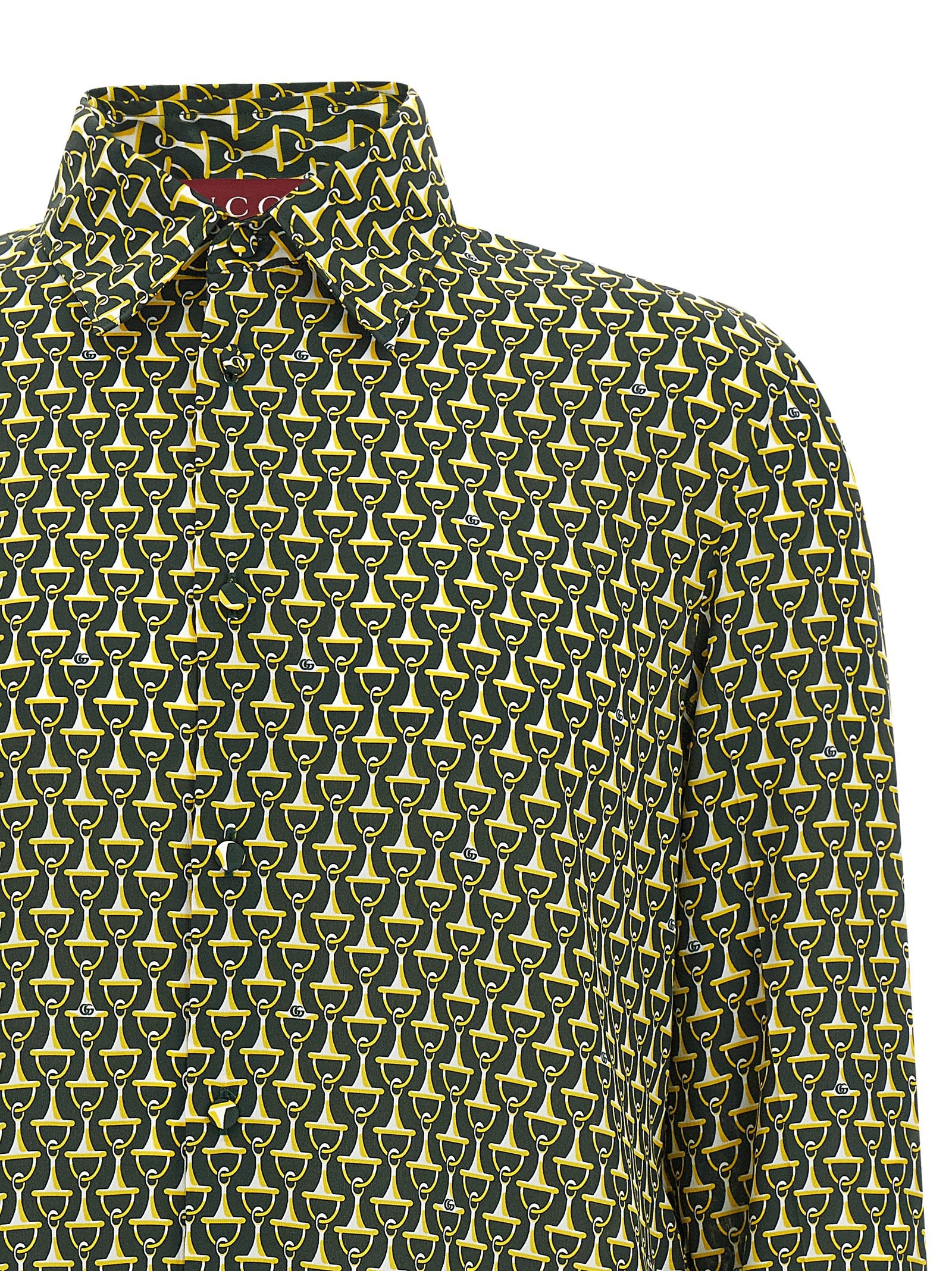 Gucci 100% silk shirt in green — view 3