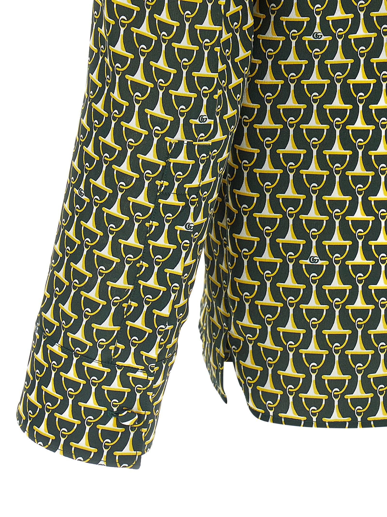 Gucci 100% silk shirt in green — view 4