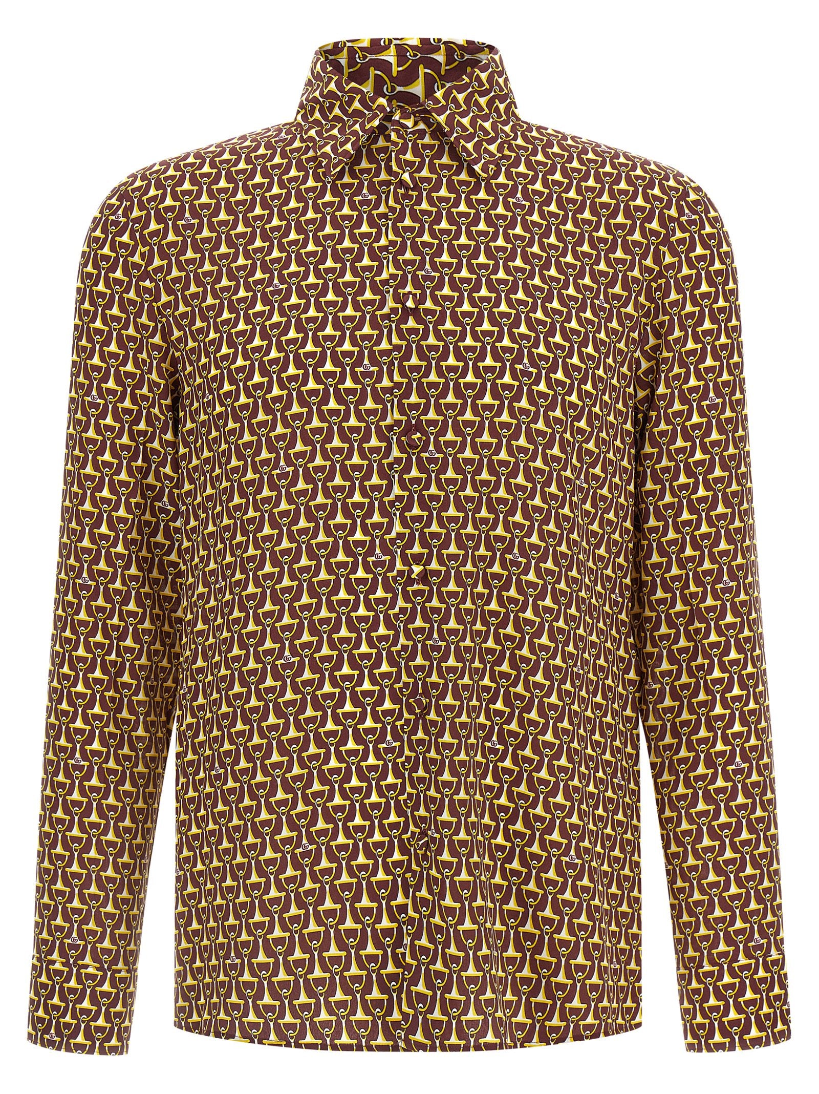 Gucci 100% Silk shirt in brown