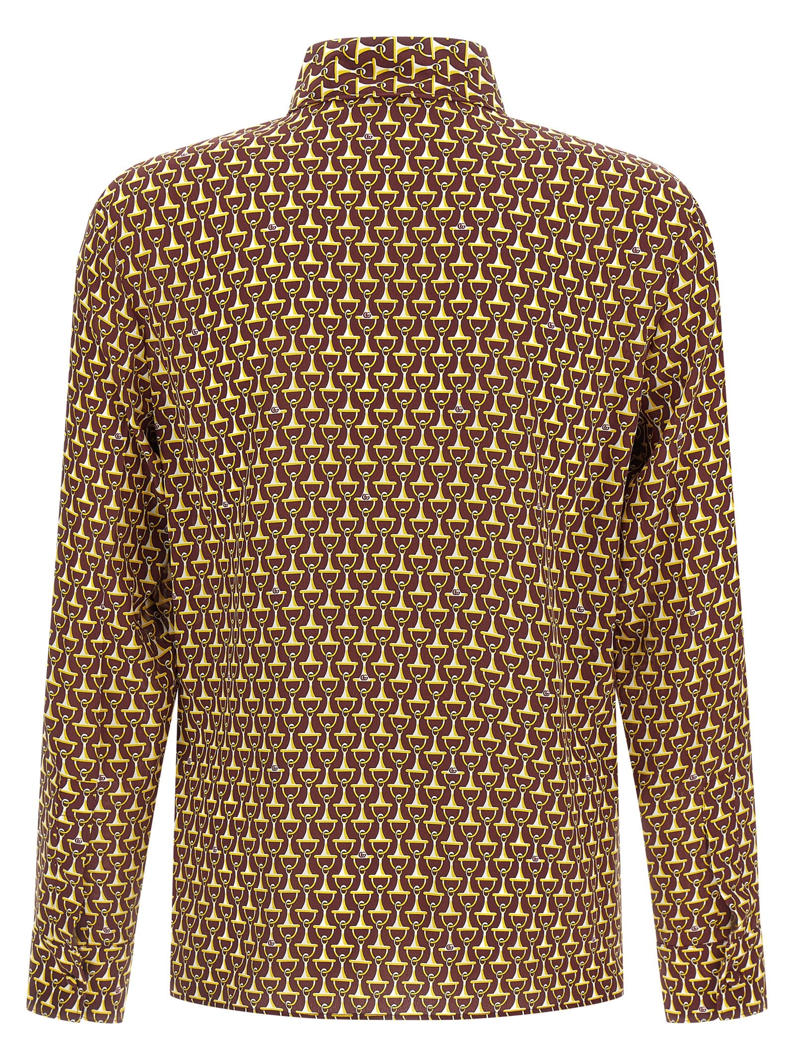 Gucci 100% Silk shirt in brown — view 2