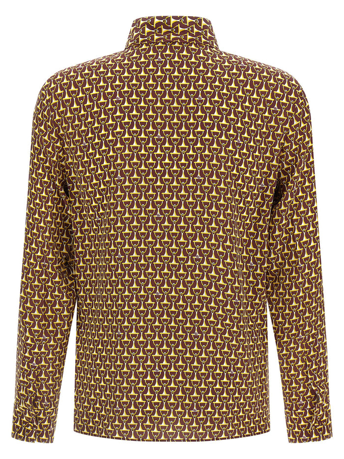 Gucci 100% Silk shirt in brown — view 2