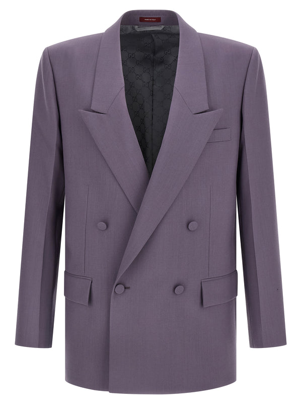 Gucci 100% Wool blazer in purple