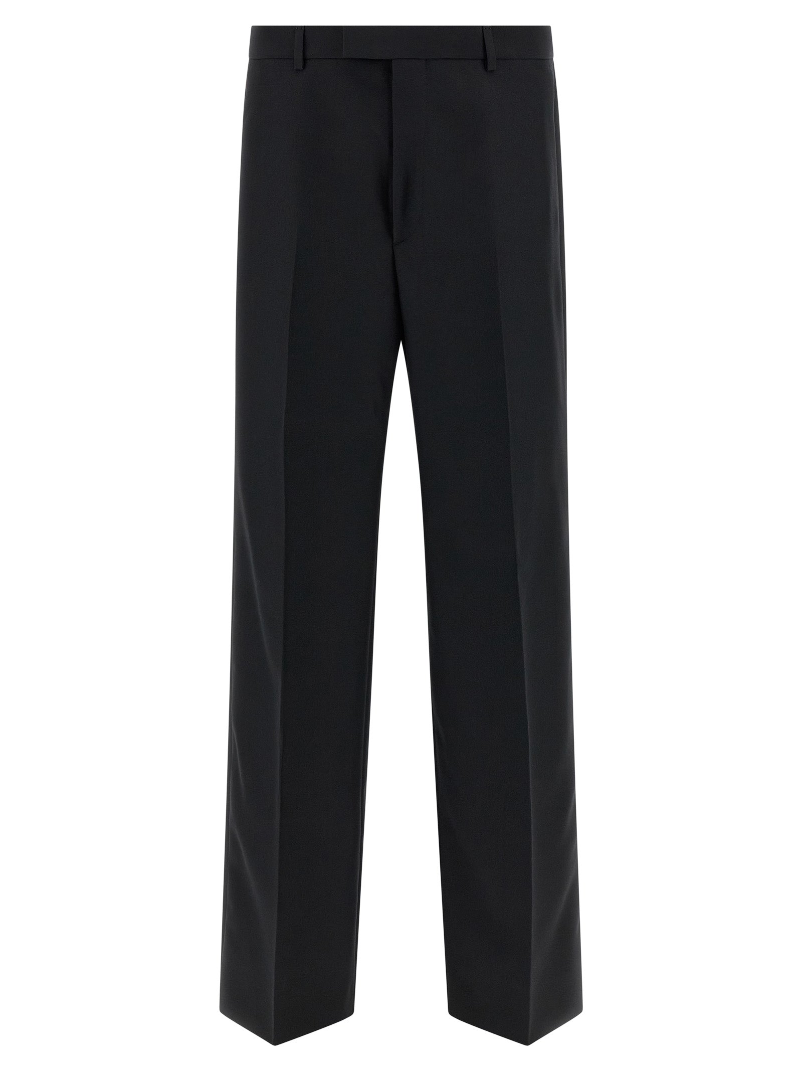 Gucci 100% polyester trousers in black