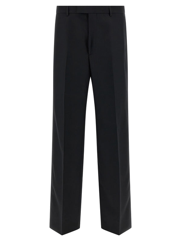 Gucci 100% polyester trousers in black