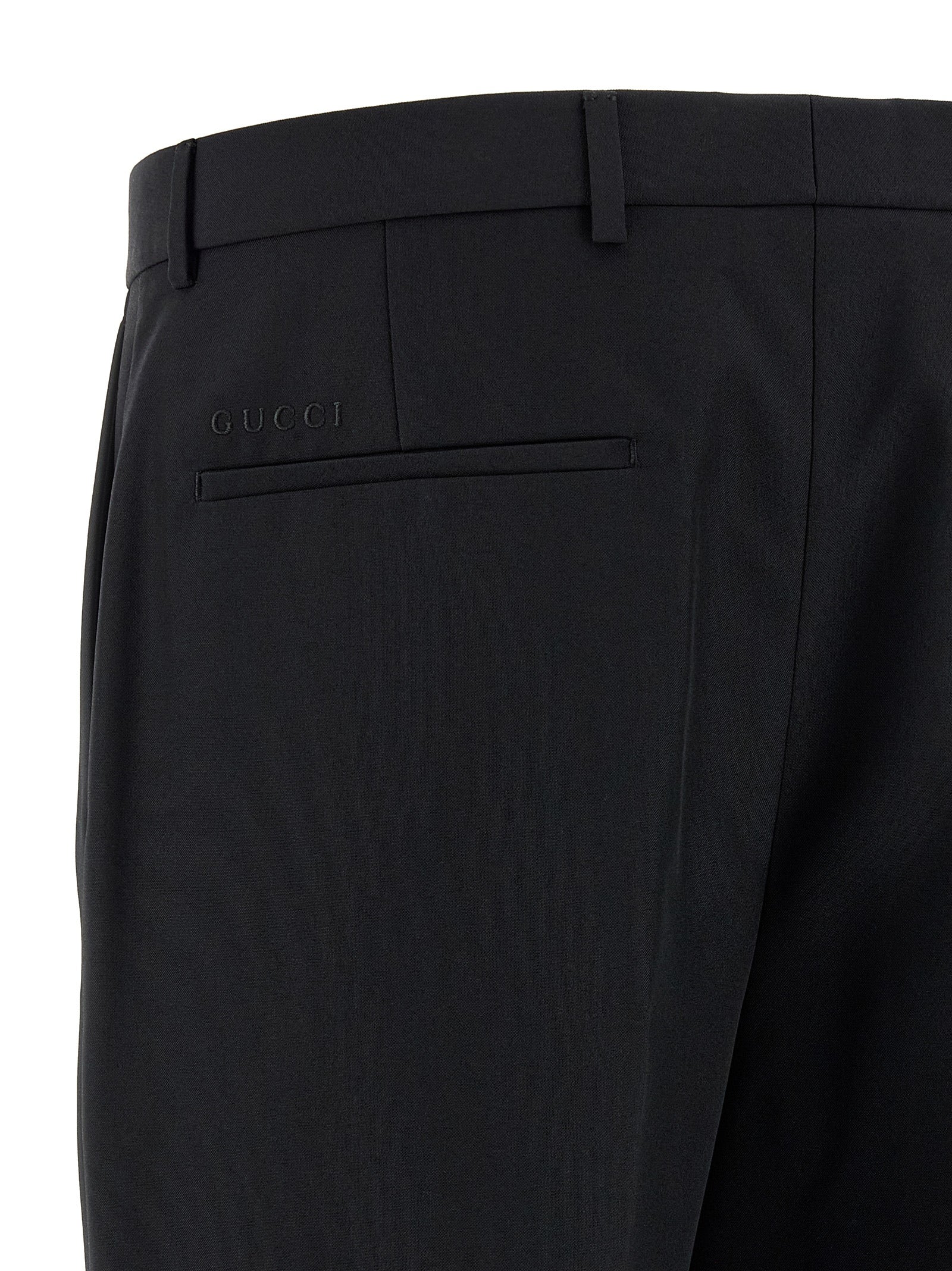 Gucci 100% polyester trousers in black — view 4
