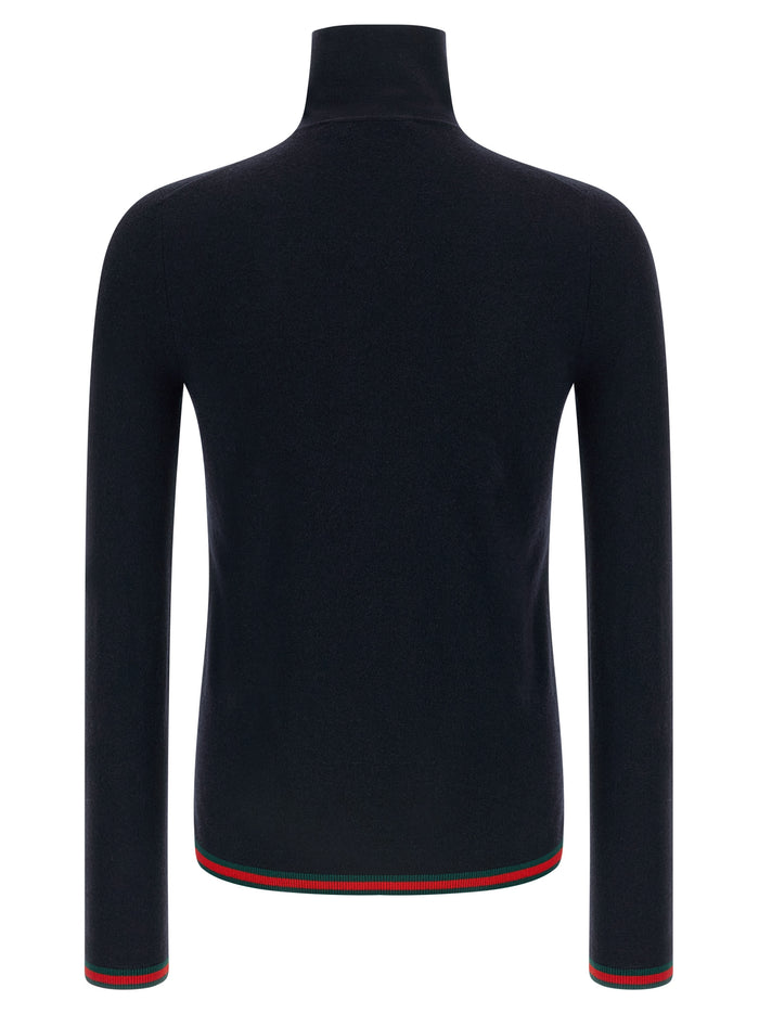 Gucci 100% Cashmere sweater in navy — view 2
