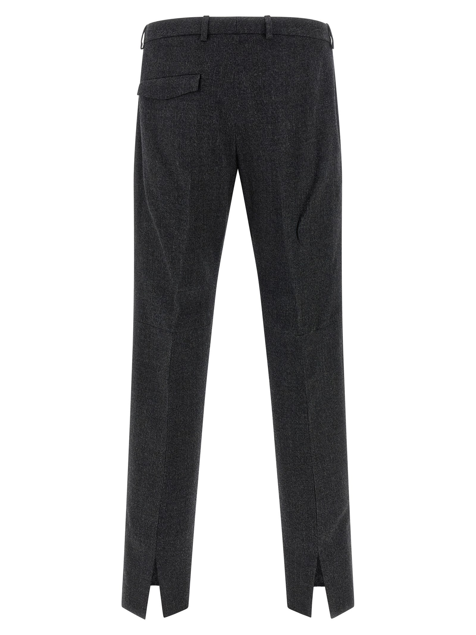 Gucci 100% wool trousers in gray — view 2