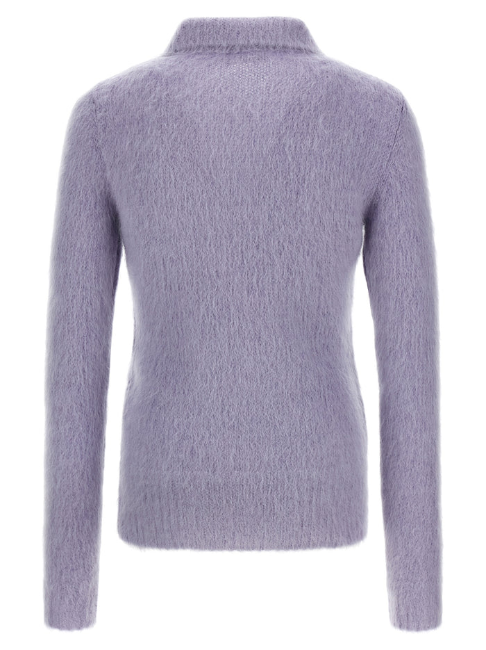 Gucci 67% Mohair cardigan in purple — view 2