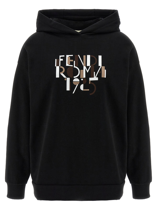 Fendi 100% cotton hoodie in black