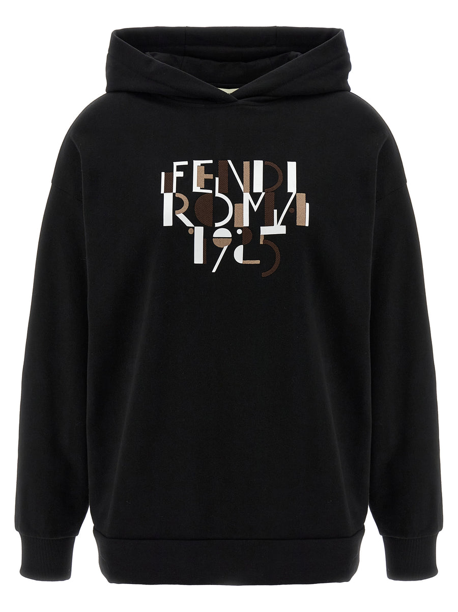 Fendi 100% cotton hoodie in black