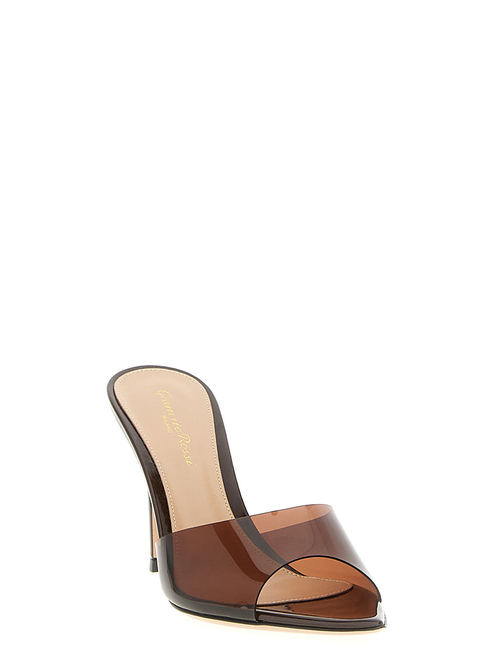 Gianvito Rossi 100% TPU mule in brown — view 2