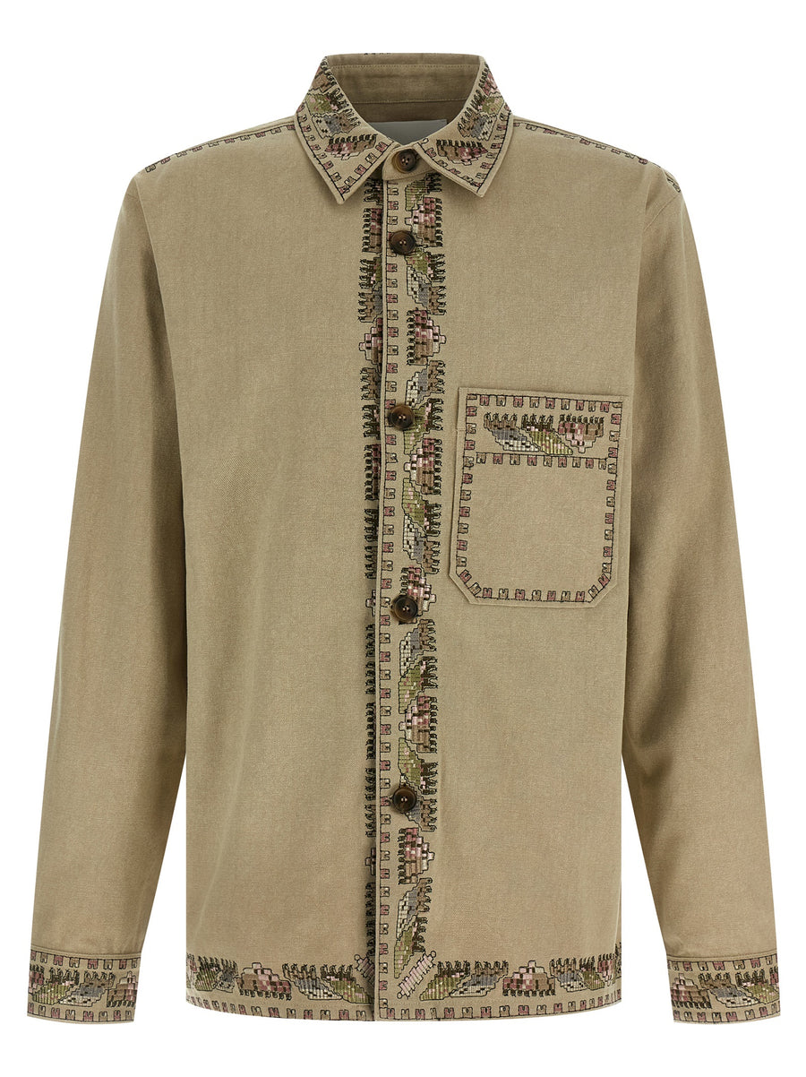 Marant 100% cotton overshirt in beige
