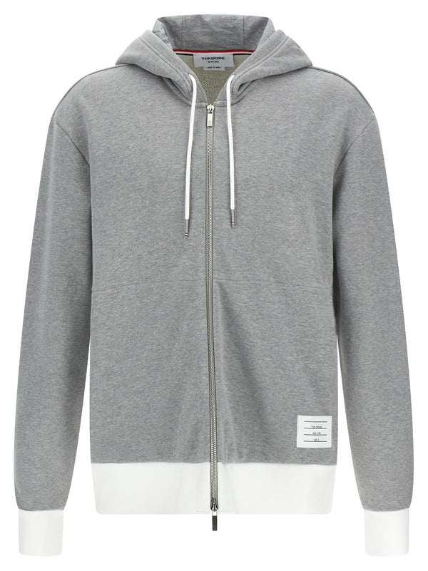 Thom Browne 100% Cotton hoodie in gray