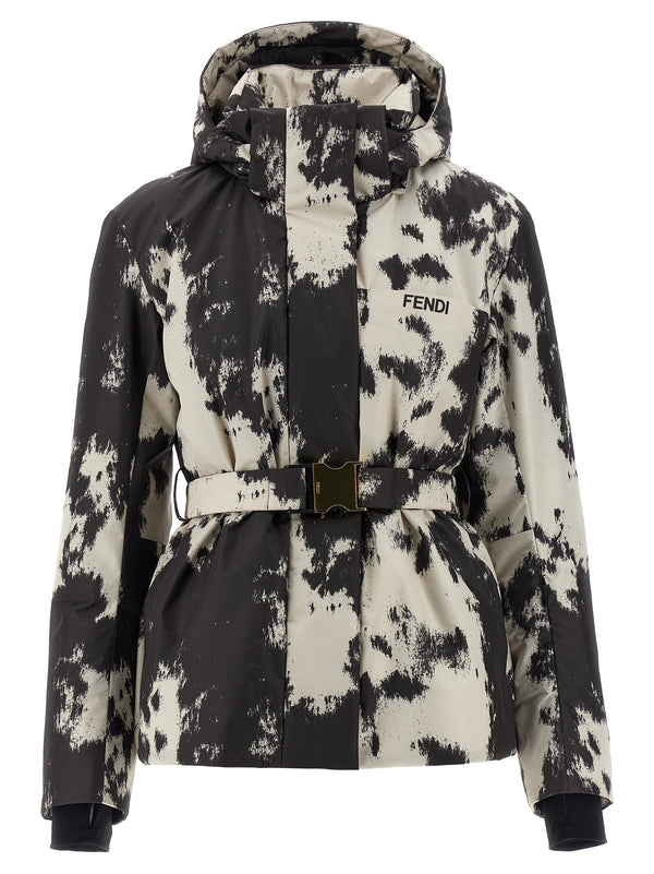 Fendi 100% polyester down jacket in multicolor