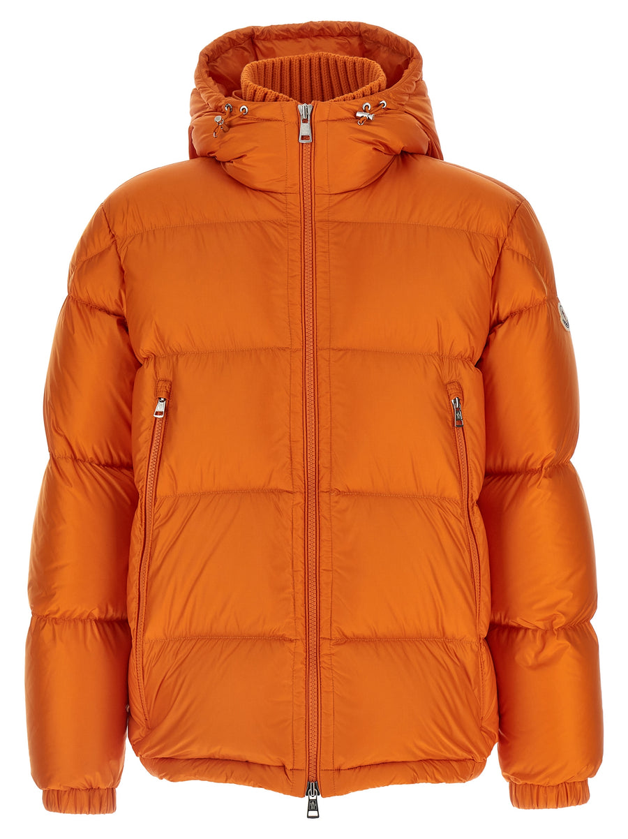 Moncler 100% polyamide down jacket in orange